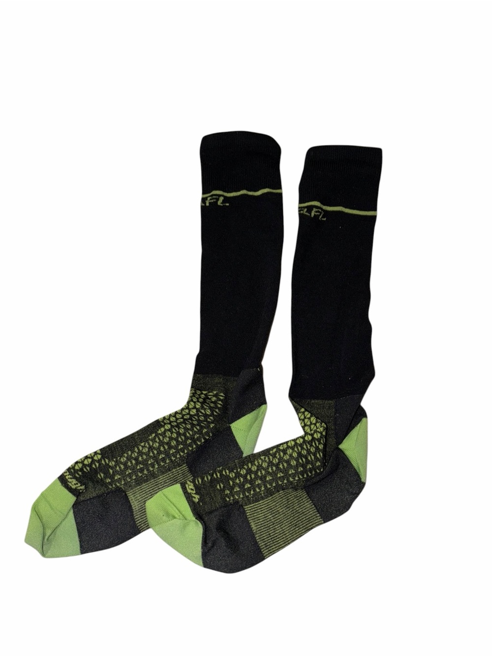 Performance Knee-High Compression Socks - Black & Lime